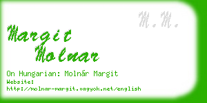 margit molnar business card